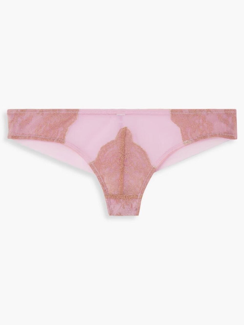 DORA LARSEN Nora Lace Trimmed Stretch Mesh Panties in Lilac Size US 12 NWT